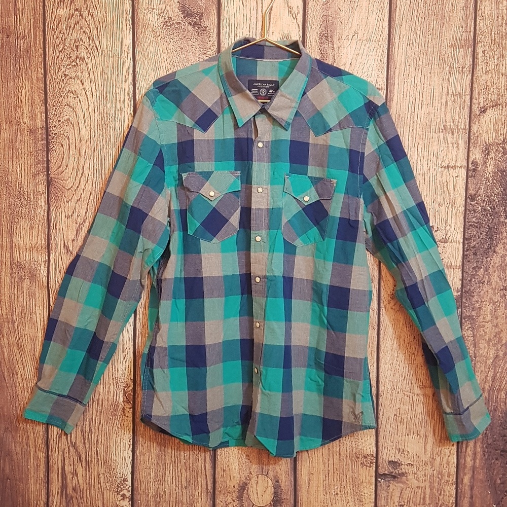 American Eagle Outfitters men'plaid shirt size XL